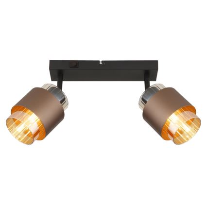 Globo - Candeeiro com 2 focos 2xE27/40W/230V preto/bronze