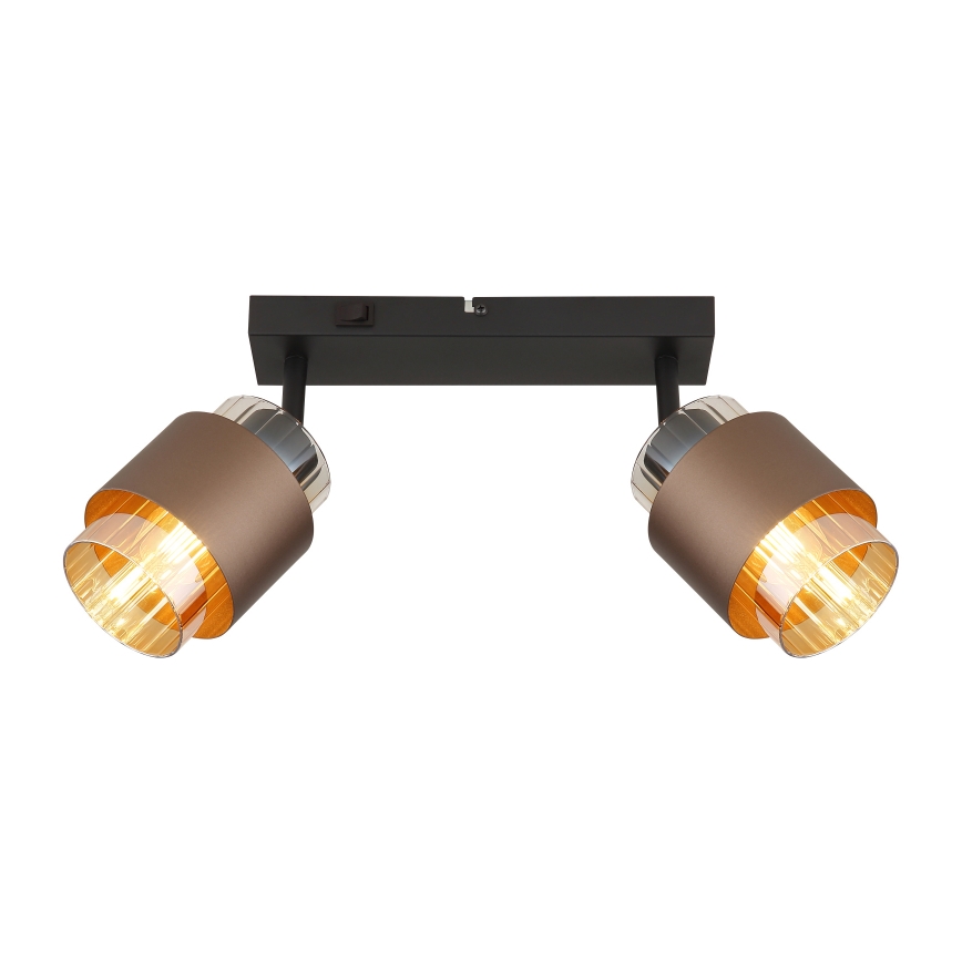 Globo - Candeeiro com 2 focos 2xE27/40W/230V preto/bronze