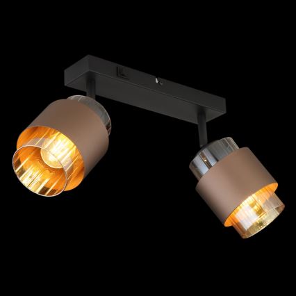 Globo - Candeeiro com 2 focos 2xE27/40W/230V preto/bronze