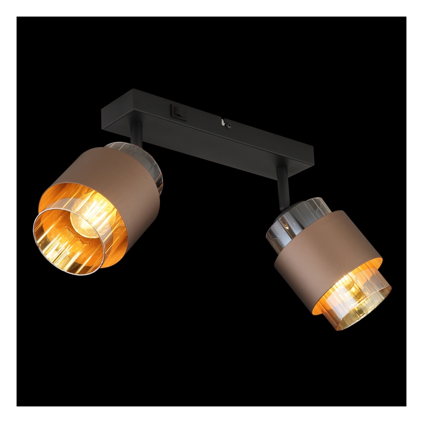 Globo - Candeeiro com 2 focos 2xE27/40W/230V preto/bronze
