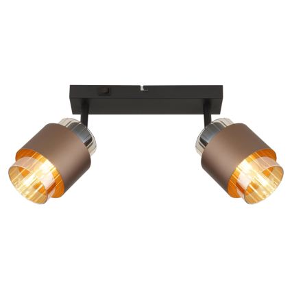 Globo - Candeeiro com 2 focos 2xE27/40W/230V preto/bronze