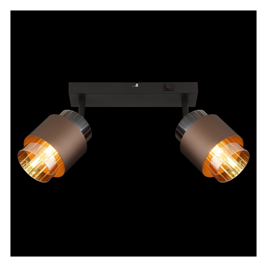 Globo - Candeeiro com 2 focos 2xE27/40W/230V preto/bronze