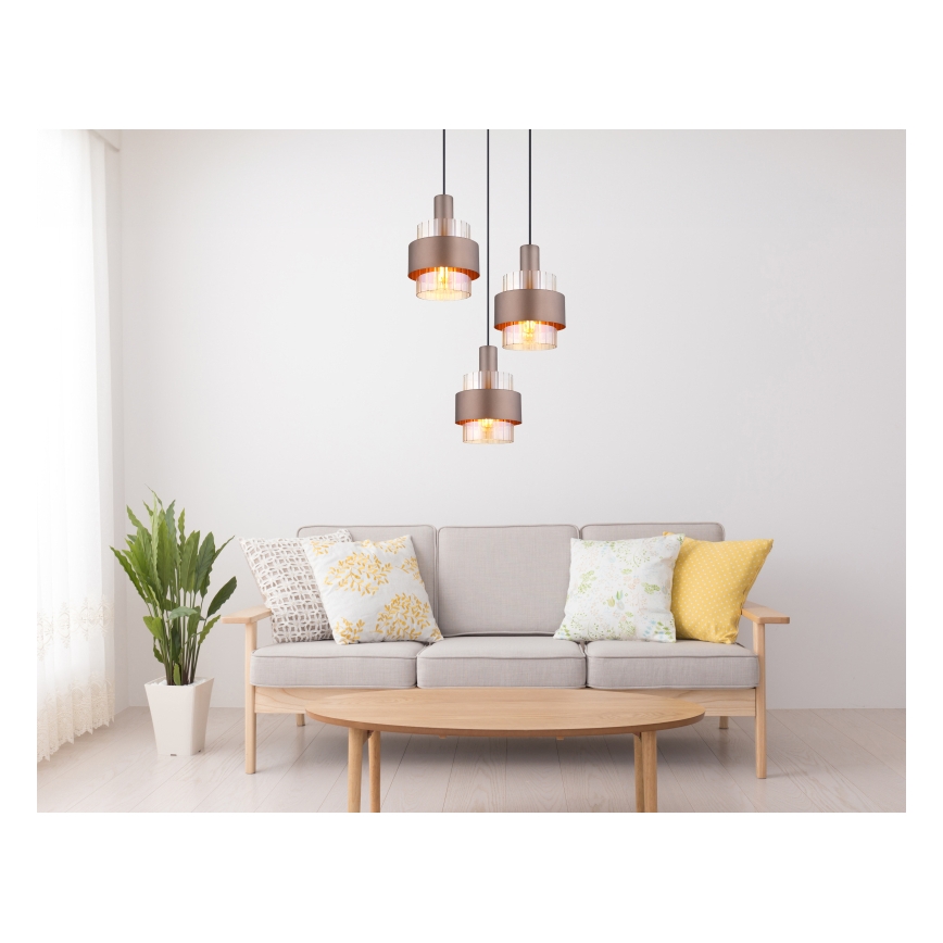 Globo - Lustre suspenso por cabo 3xE27/60W/230V