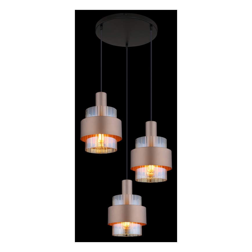 Globo - Lustre suspenso por cabo 3xE27/60W/230V