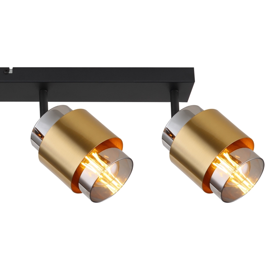 Globo - Foco 4xE27/40W/230V preto/latão