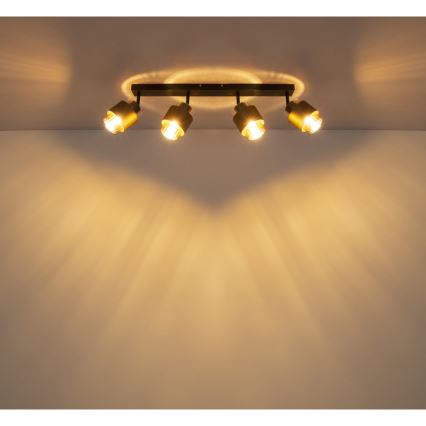 Globo - Candeeiro de focos 4xE27/40W/230V preto/bronze