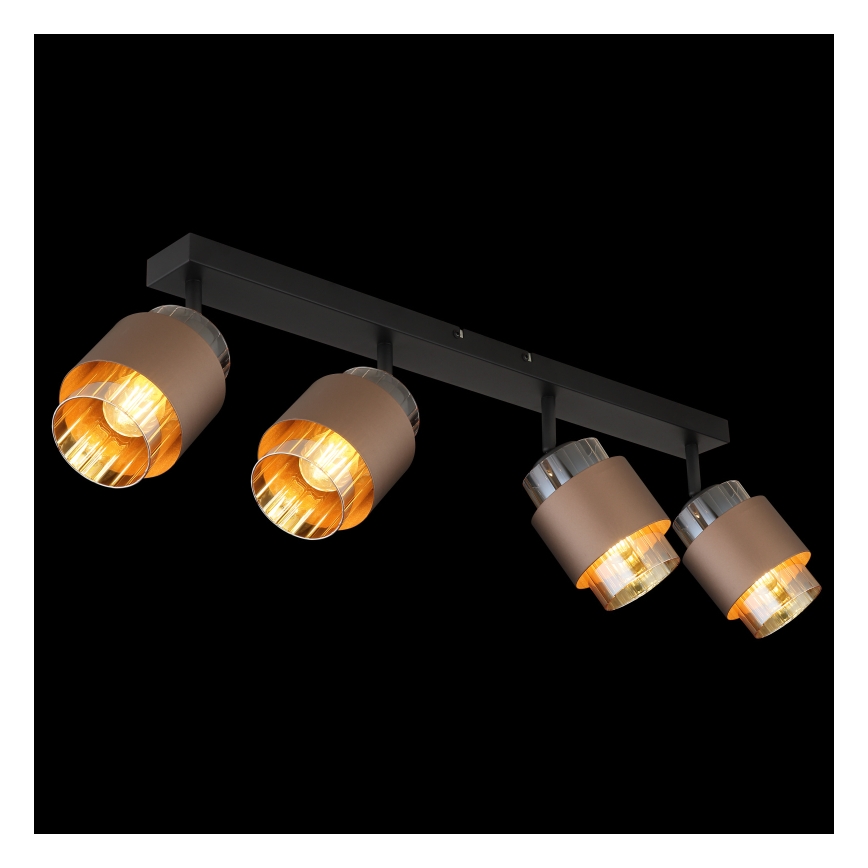 Globo - Candeeiro de focos 4xE27/40W/230V preto/bronze