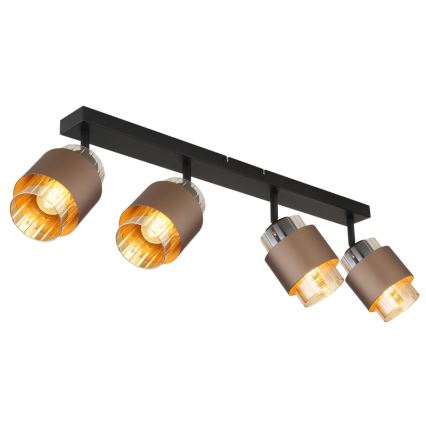 Globo - Candeeiro de focos 4xE27/40W/230V preto/bronze