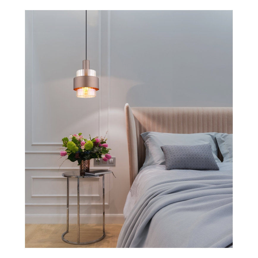 Globo - Lustre suspenso em cabo 1xE27/60W/230V