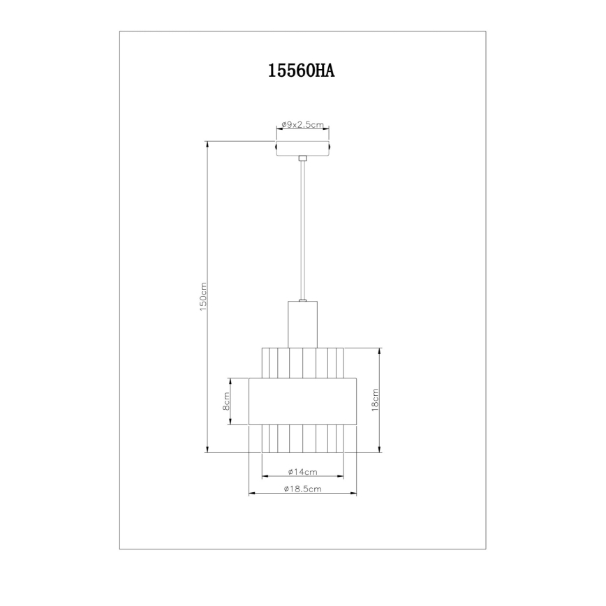Globo - Lustre suspenso em cabo 1xE27/60W/230V