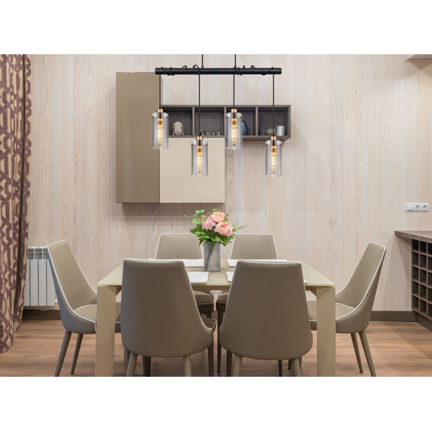 Globo - Candelabro suspenso 4xE27/40W/230V