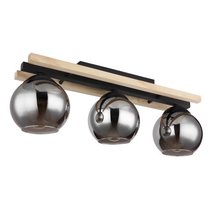 Globo - Candelabro integrado 3xE27/25W/230V pinho