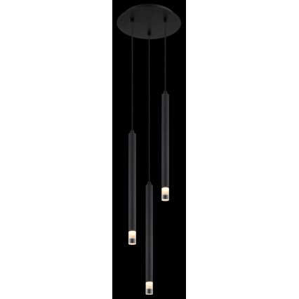 Globo - Candeeiro suspenso 3xG9/4W/230V diâmetro 24 cm preto