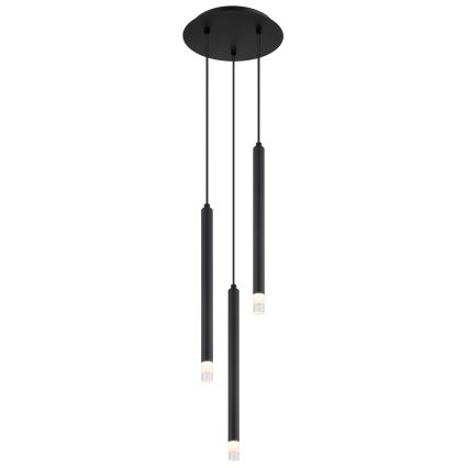 Globo - Candeeiro suspenso 3xG9/4W/230V diâmetro 24 cm preto
