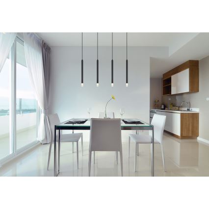 Globo - Candeeiro suspenso 4xG9/4W/230V preto