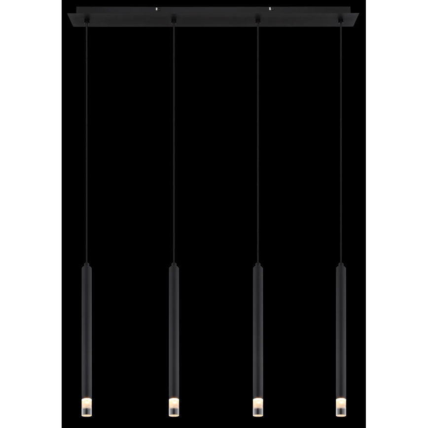 Globo - Candeeiro suspenso 4xG9/4W/230V preto