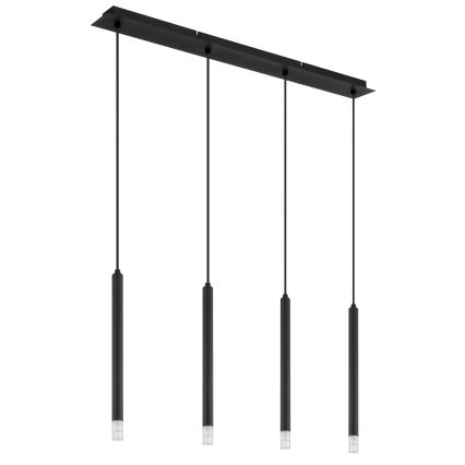 Globo - Candeeiro suspenso 4xG9/4W/230V preto