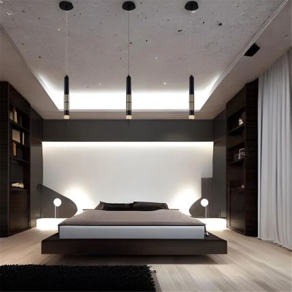 Globo 15630H - Pendente LED em cabo PENNY LED/12W/230V 3000K preto