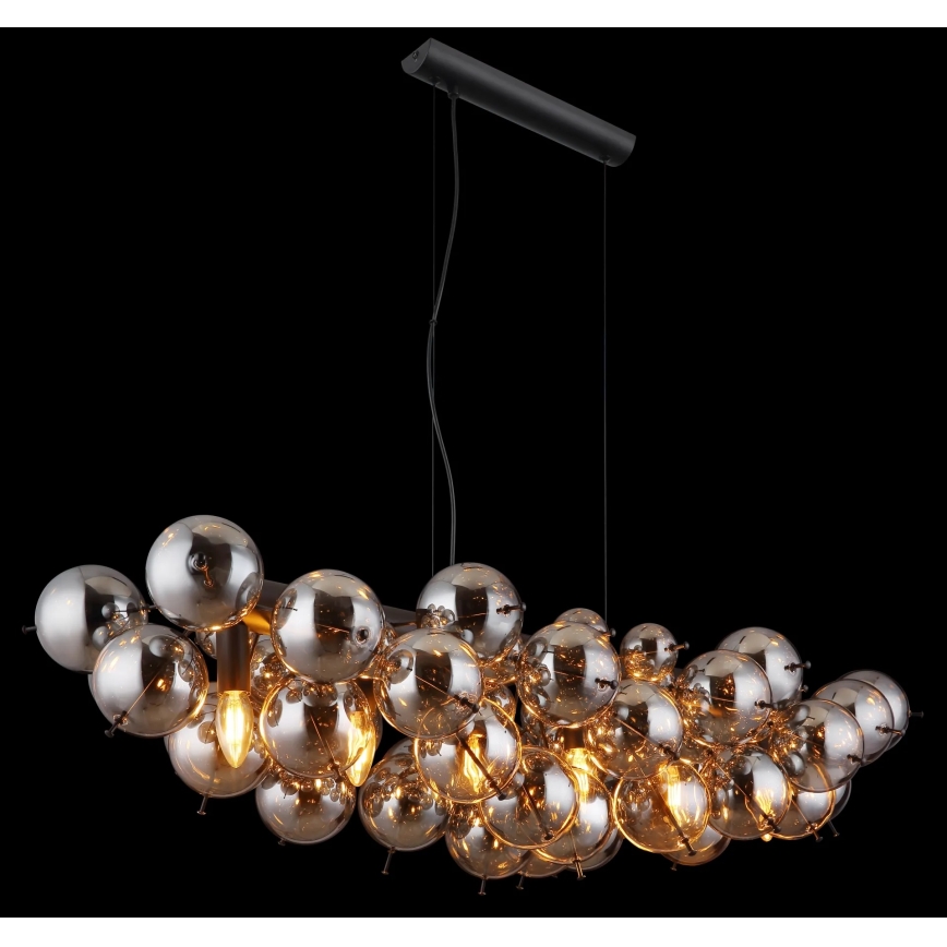 Globo - Lustre suspenso por cabo 6xE14/25W/230V preto
