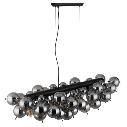 Globo - Lustre suspenso por cabo 6xE14/25W/230V preto