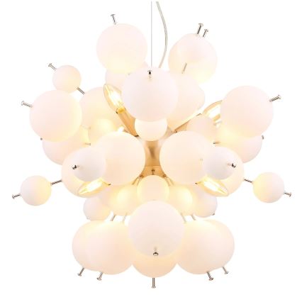 Globo - Candeeiro suspenso 6xE14/25W/230V diâmetro 55 cm branco