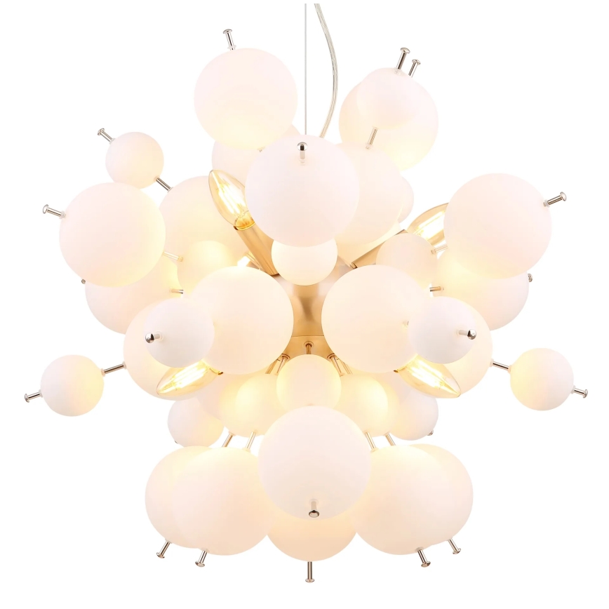 Globo - Candeeiro suspenso 6xE14/25W/230V diâmetro 55 cm branco