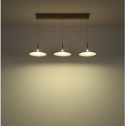 Globo - Candeeiro suspenso em cabo LED/24W/230V 4000K, bege