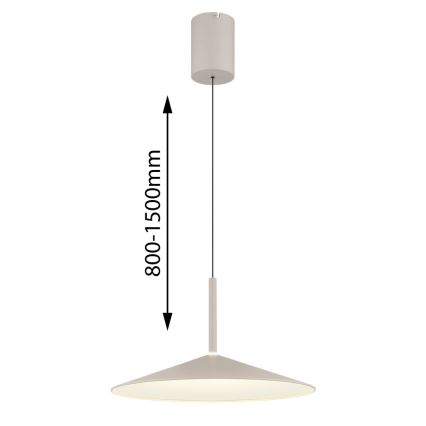 Globo - Lustre LED suspenso por cabo LED/18W/230V 4000K bege