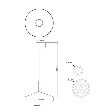 Globo - Lustre LED suspenso por cabo LED/18W/230V 4000K bege