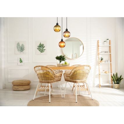 Globo - Candeeiro suspenso 3xE27/25W/230V diâmetro 36 cm cobre/verde/azul