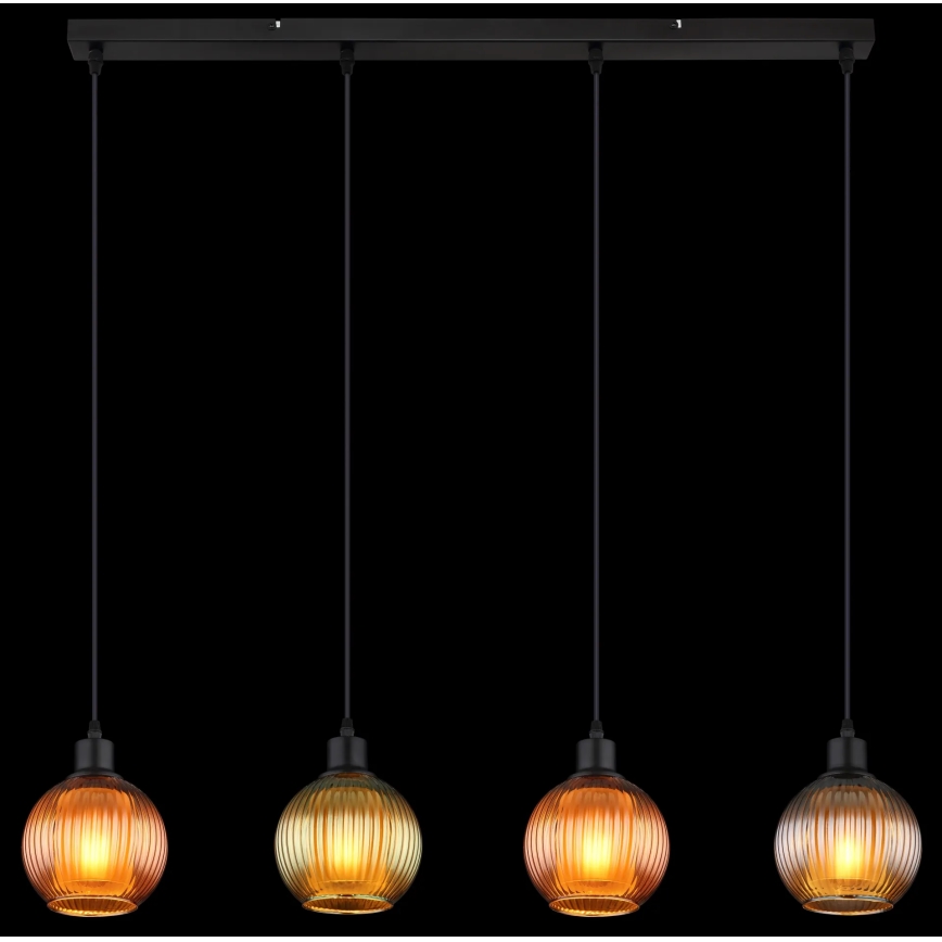 Globo - Candeeiro suspenso 4xE27/25W/230V cobre/verde/azul