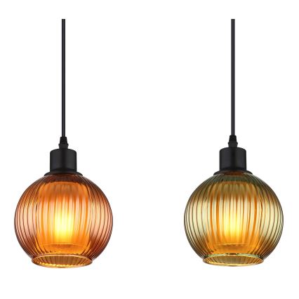 Globo - Candeeiro suspenso 4xE27/25W/230V cobre/verde/azul