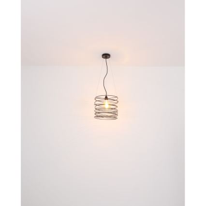 Globo 15640H - Lustre suspenso com cabo TILLY 1xE27/60W/230V preto