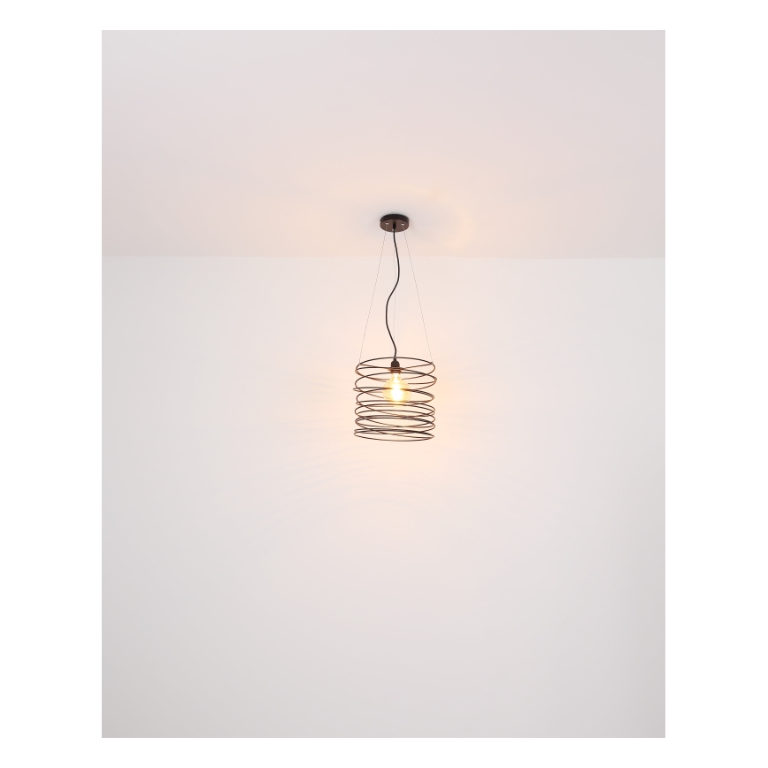 Globo 15640H - Lustre suspenso com cabo TILLY 1xE27/60W/230V preto