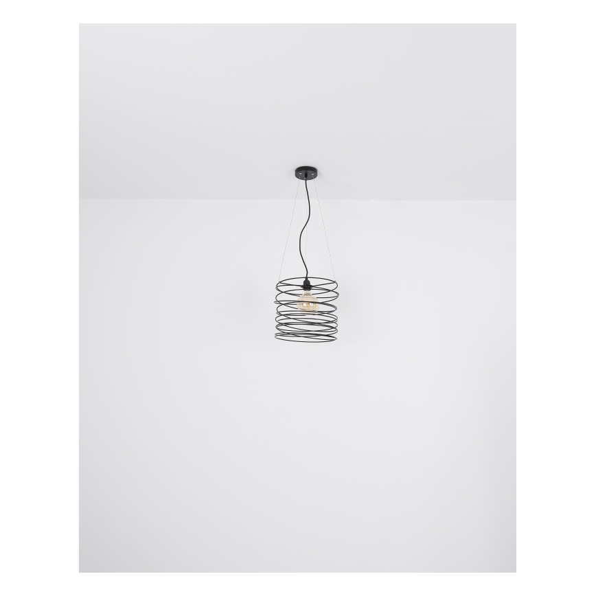 Globo 15640H - Lustre suspenso com cabo TILLY 1xE27/60W/230V preto