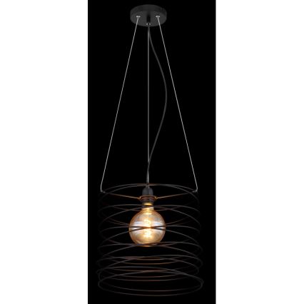 Globo 15640H - Lustre suspenso com cabo TILLY 1xE27/60W/230V preto