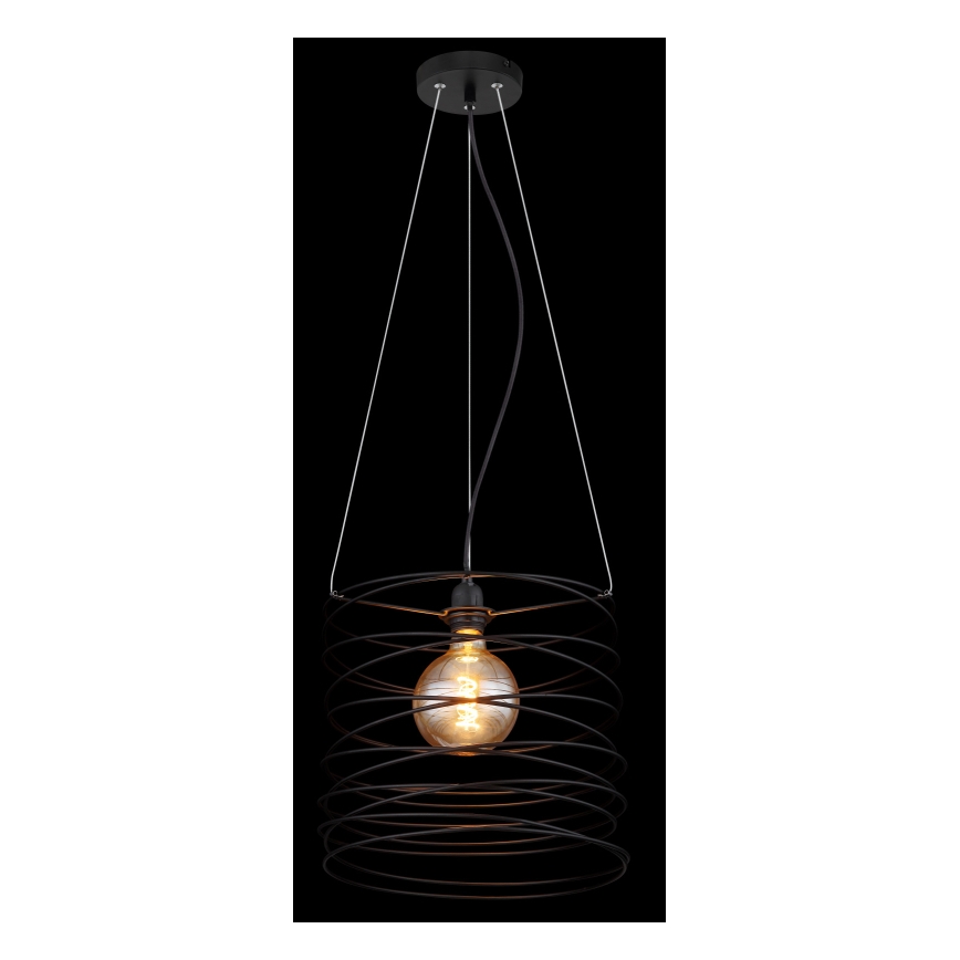 Globo 15640H - Lustre suspenso com cabo TILLY 1xE27/60W/230V preto