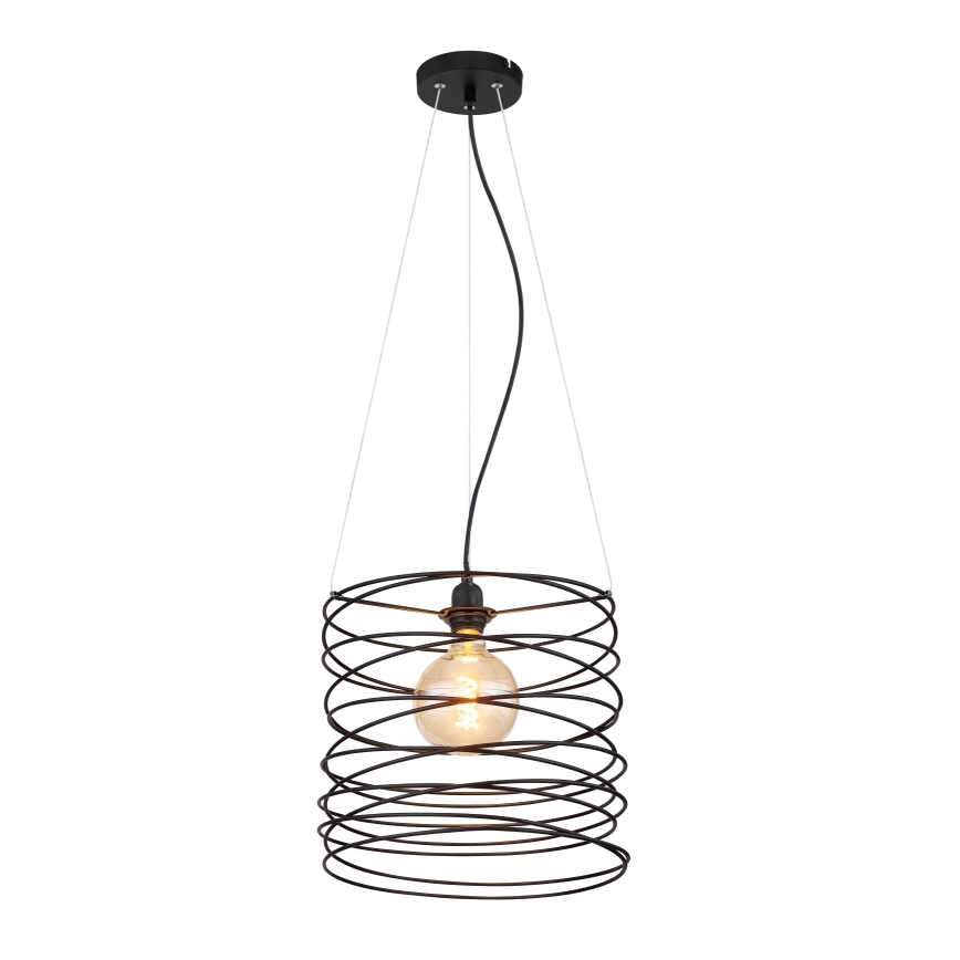 Globo 15640H - Lustre suspenso com cabo TILLY 1xE27/60W/230V preto