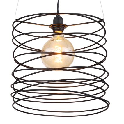 Globo 15640H - Lustre suspenso com cabo TILLY 1xE27/60W/230V preto