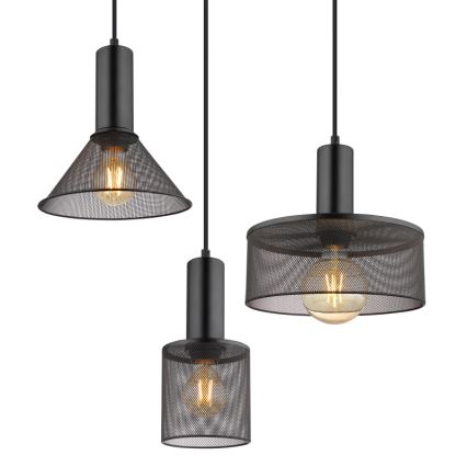 Globo 15648-6H - Lustre suspenso JEDD 6xE27/60W/230V, preto