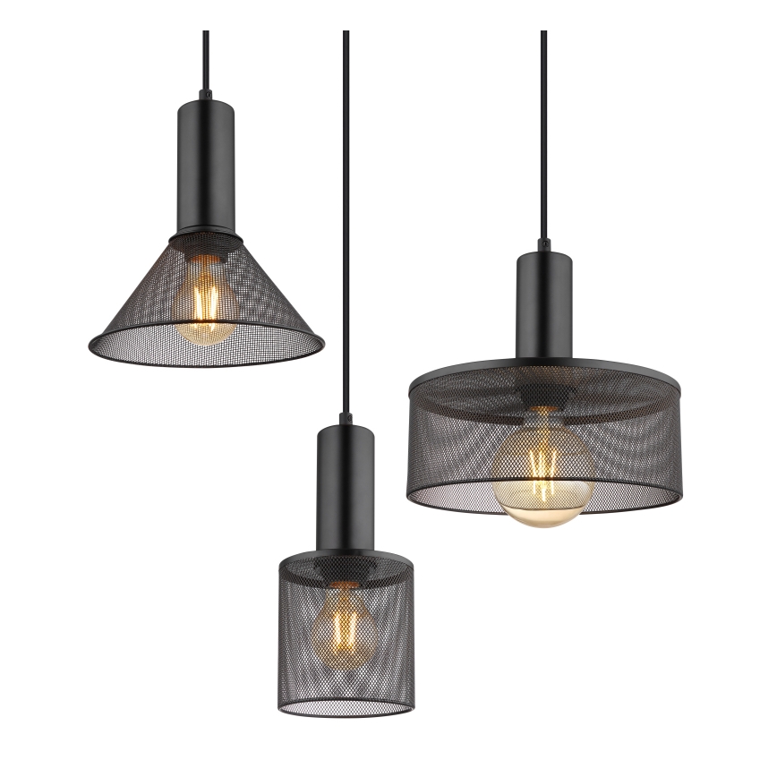 Globo 15648-6H - Lustre suspenso JEDD 6xE27/60W/230V, preto