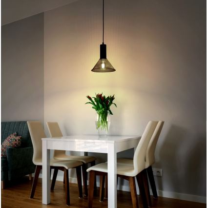 Globo - Candelabro suspenso 1xE27/60W/230V preto