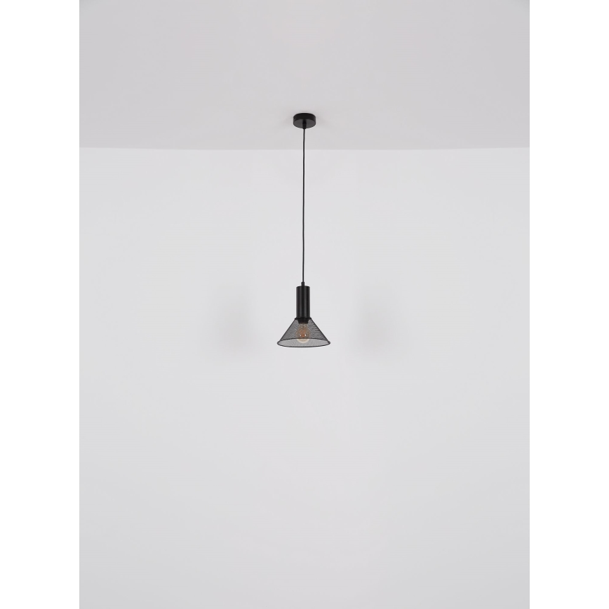 Globo - Candelabro suspenso 1xE27/60W/230V preto