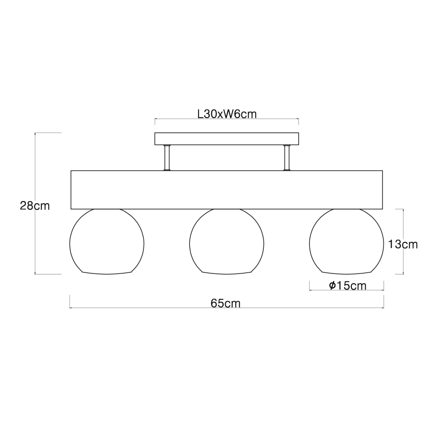 Globo - Plafonier fix cu 3xE27/40W/230V