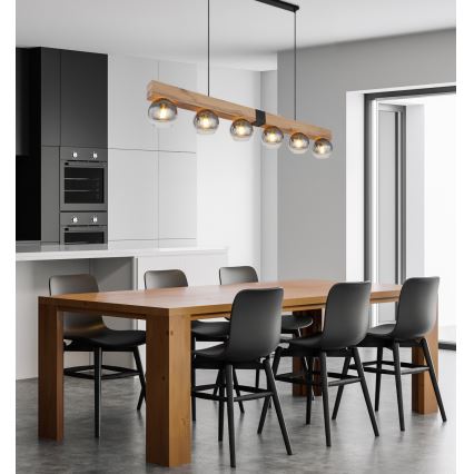 Globo - Lustre suspenso por cabo 6xE27/40W/230V