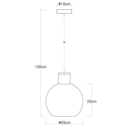 Globo - Candeeiro suspenso com cabo 1xE27/40W/230V