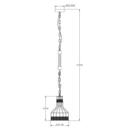 Globo - Candelabro suspenso 1xE27/60W/230V