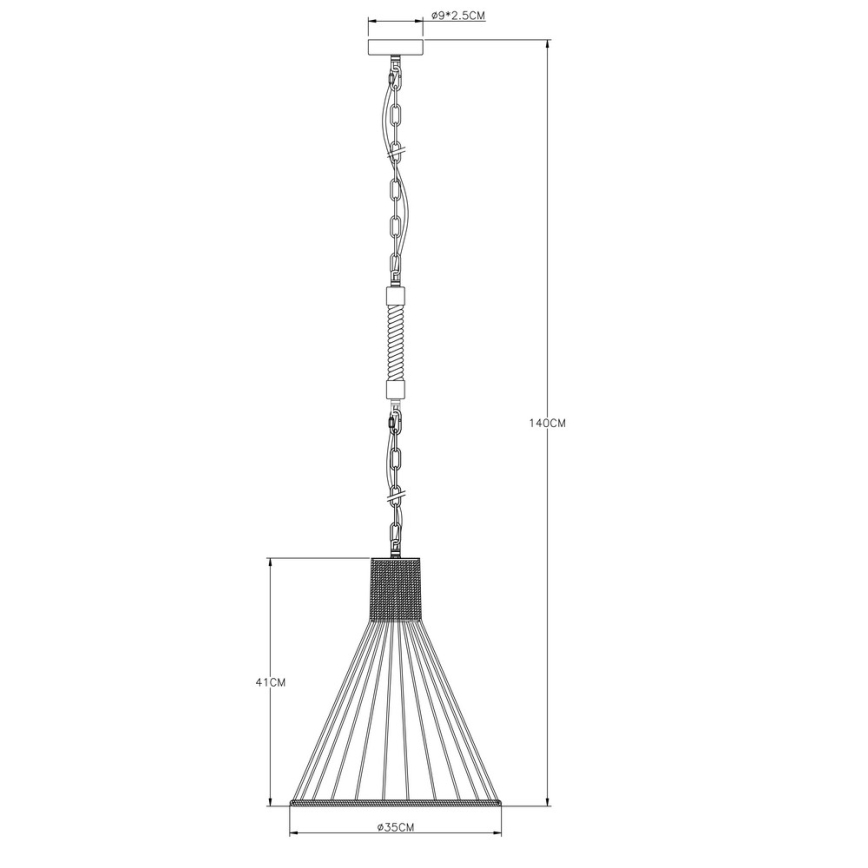 Globo - Candelabro suspenso 1xE27/60W/230V
