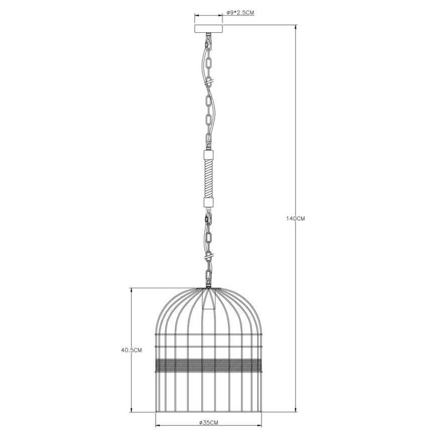 Globo - Candelabro suspenso 1xE27/60W/230V