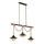 Globo 15690-3H - Lustre suspenso DIANA em cabo 3xE27/60W/230V preto